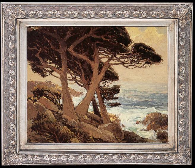 framed  Edgar Payne Sentinels of the Coast,Monterey, Ta159